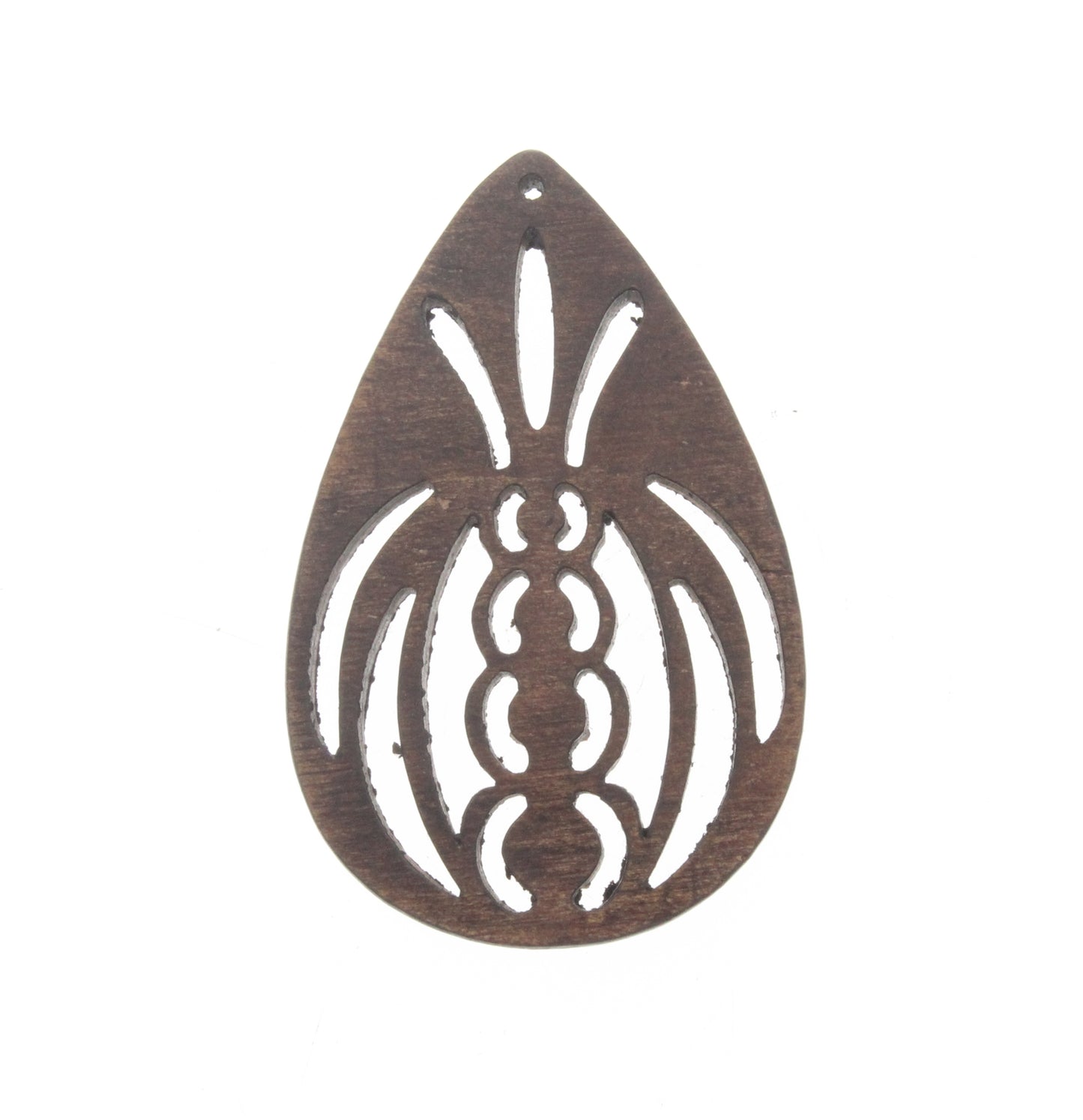 Teardrop Shaped Wood Pendant, ea