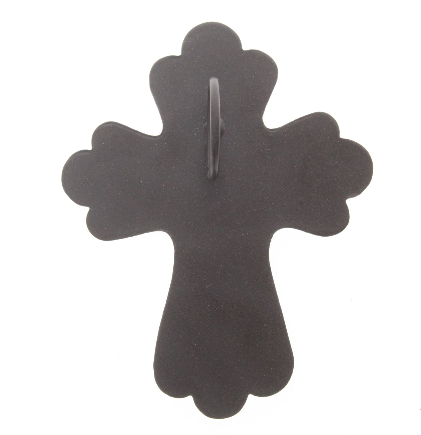 Swirl Pattern Ornamental Cross Pendant w/Ring, ea