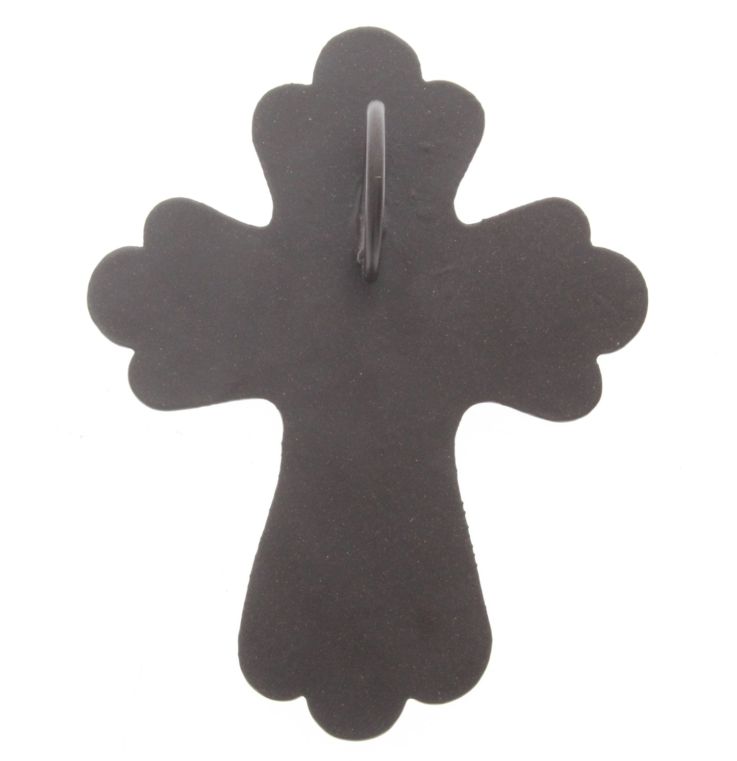 Chicken-Scratch Pattern Cross Pendant w/Ring, ea