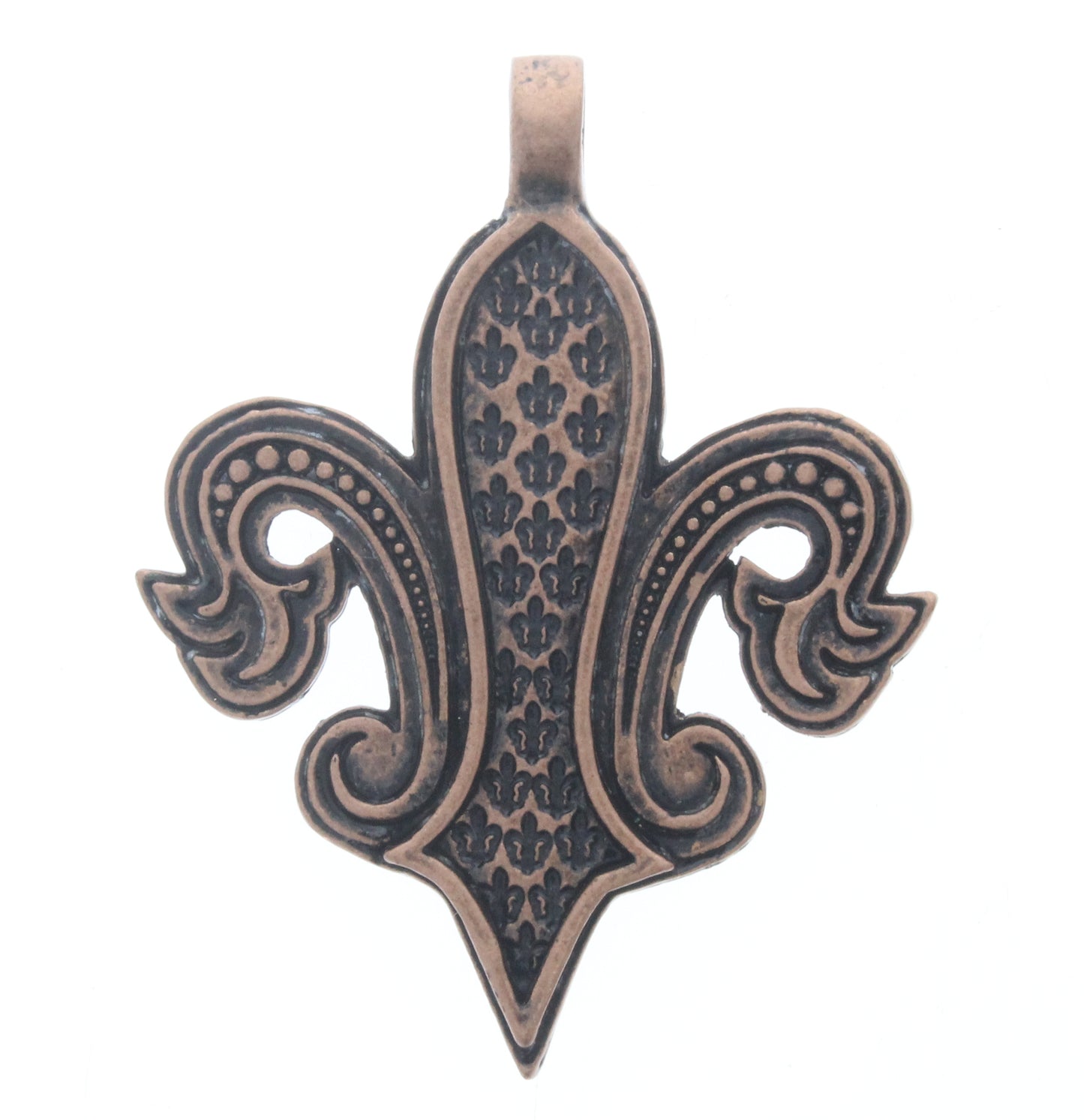 Fleur-de-Lis Pendant w/Bezel, ea