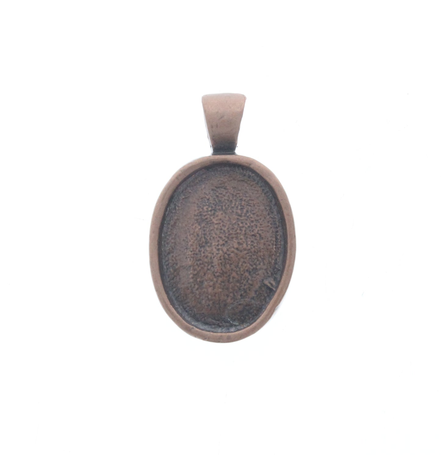 Metal Oval Pendant w/Bezel, ea