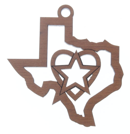 Texas Wood Pendant, ea