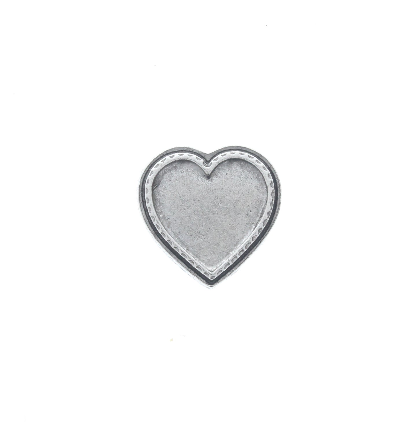 Heart Pendant w/Dbl. Bezel, ea
