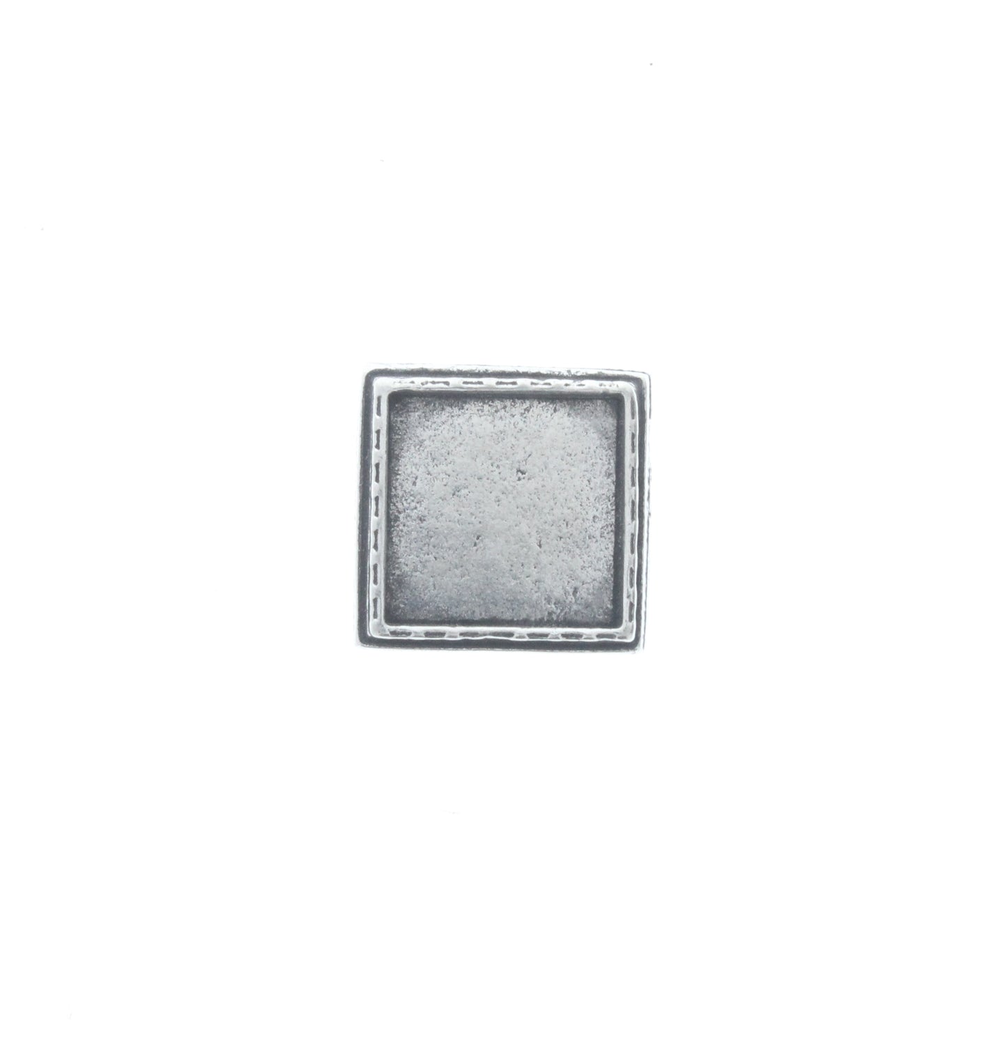 Square Pendant w/Dbl. Bezel, ea