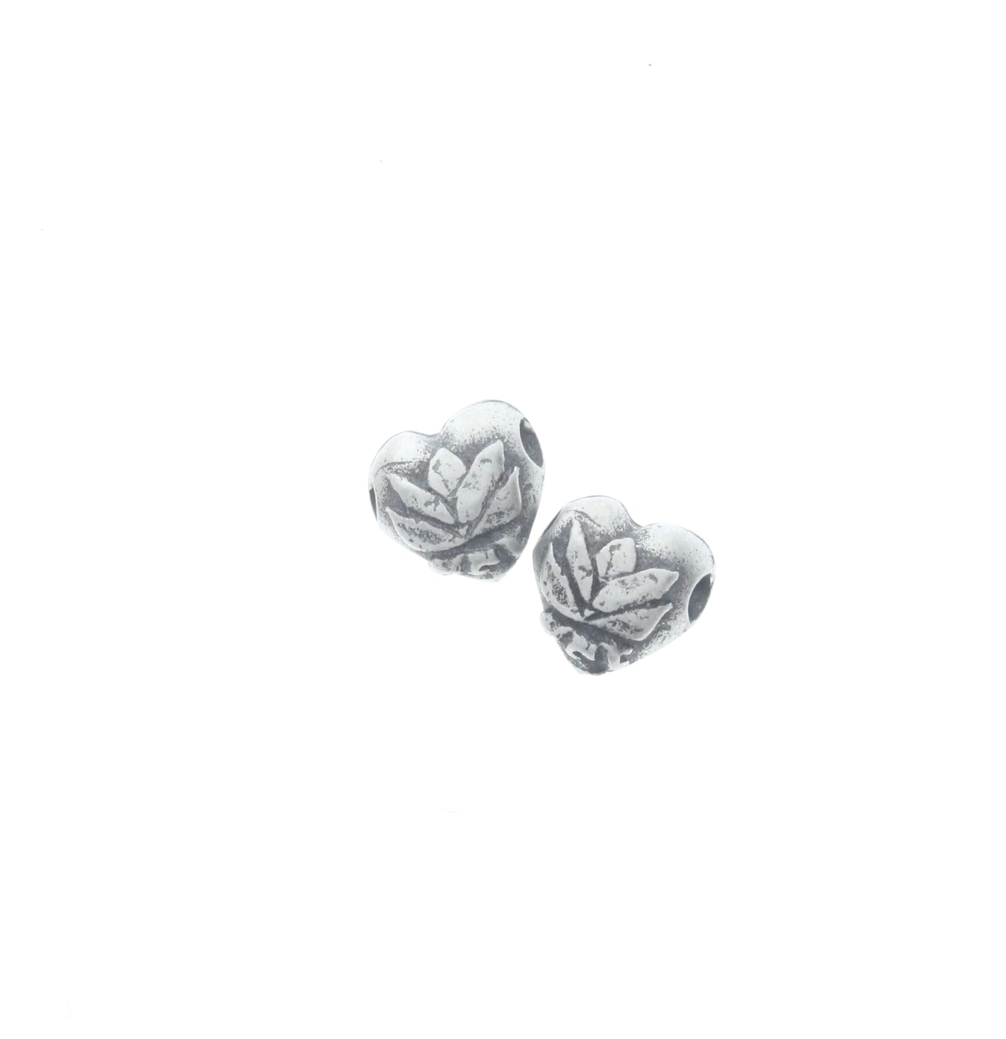 Small Heart Pendants w/Dbl. Bezel, Pk/2