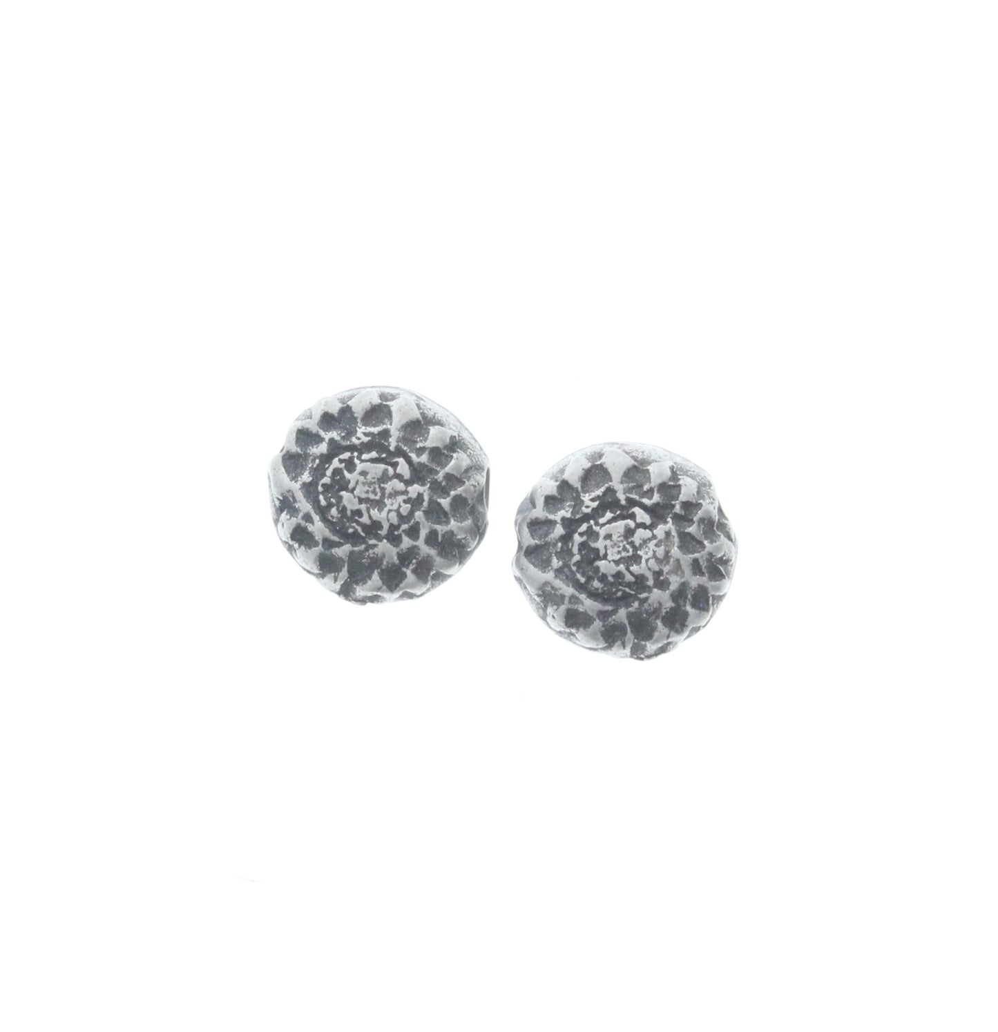 Texture Circle Pendants w/Dbl. Bezel, Pk/2