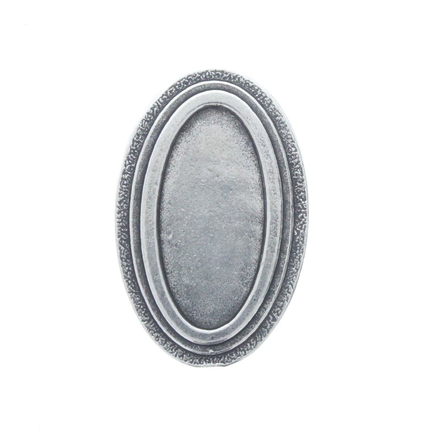 Oval Pendant w/Bezel, ea
