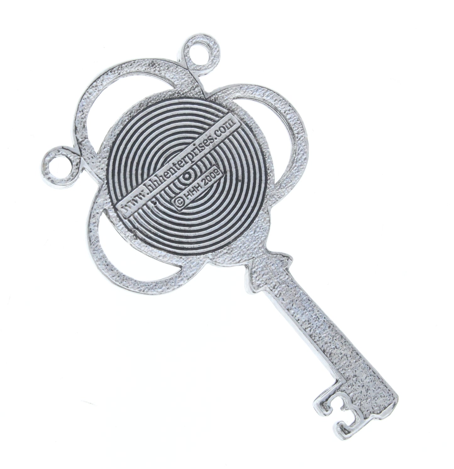 Two-Sided Key Pendant w/Circle Bezel, ea