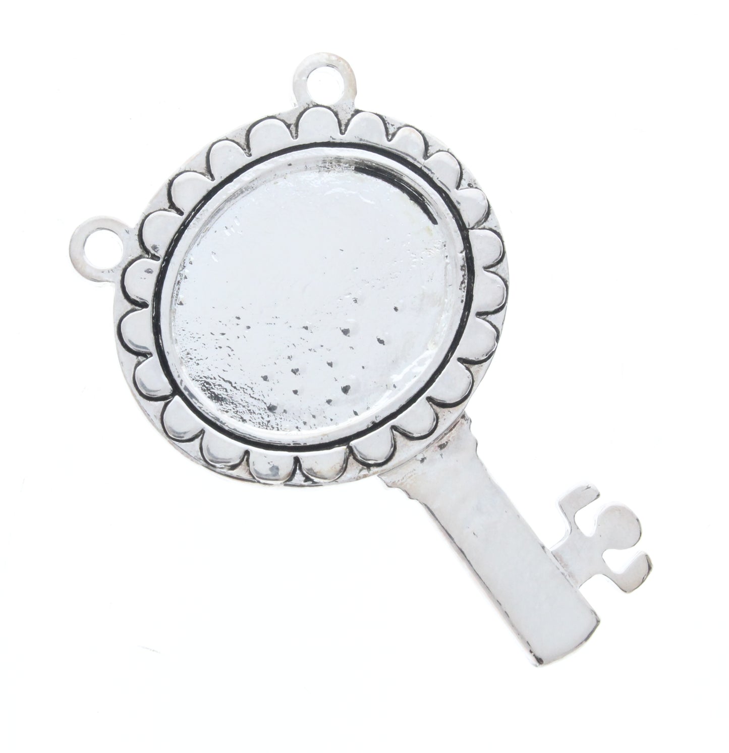 Two-Sided Key Pendant w/Oval Bezel, ea