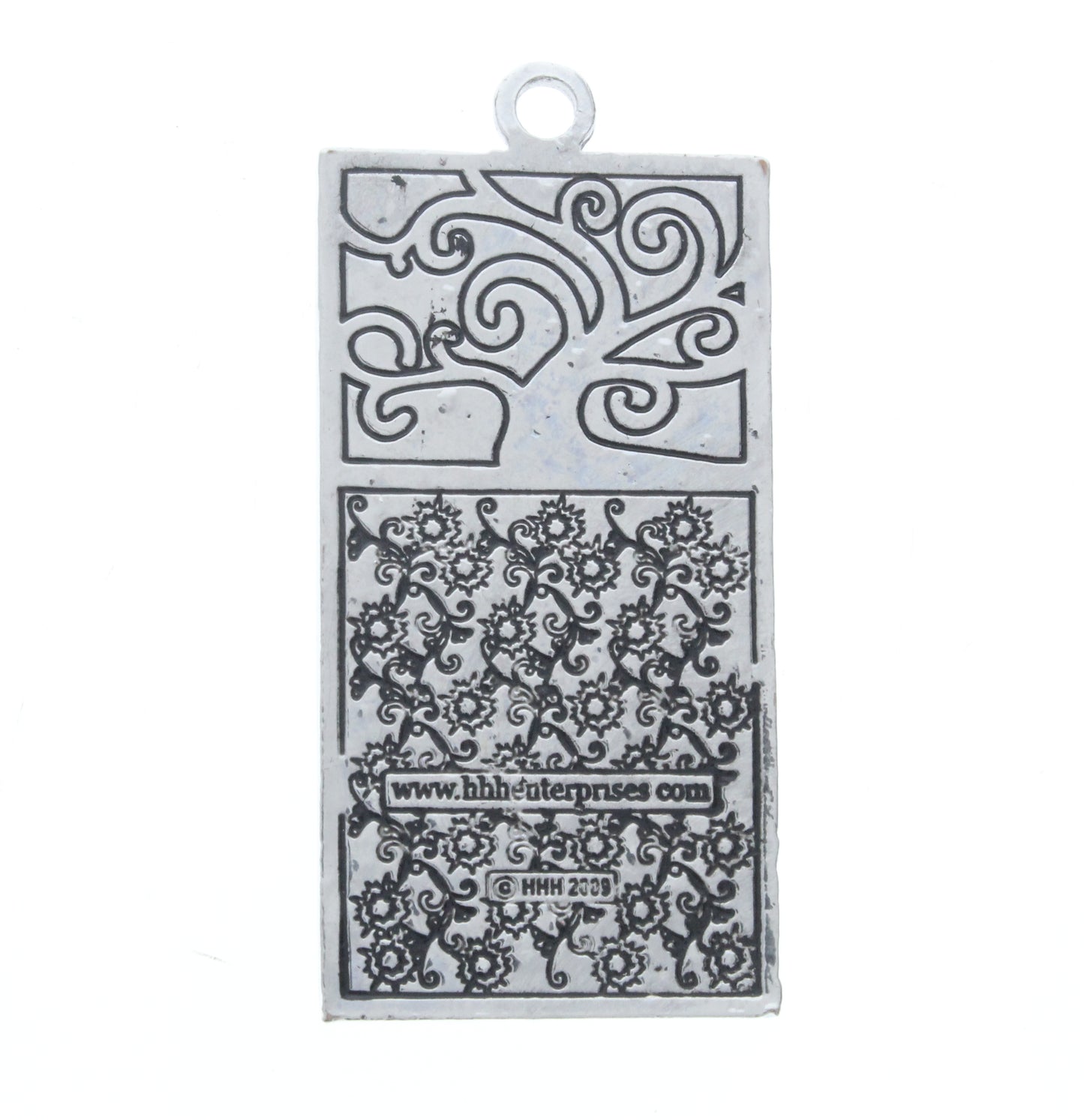 Two-Sided Rectangle-Tree Pendant w/Square Bezel, ea