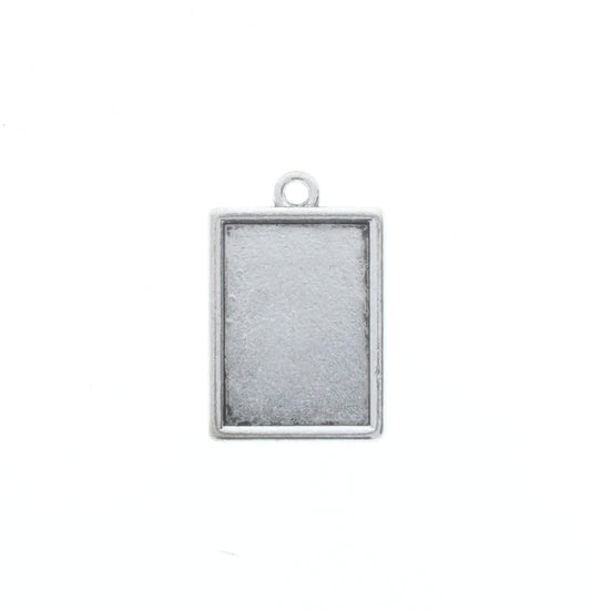 Two-Sided Rectangle Pendant w/Smooth Border, Pk/12