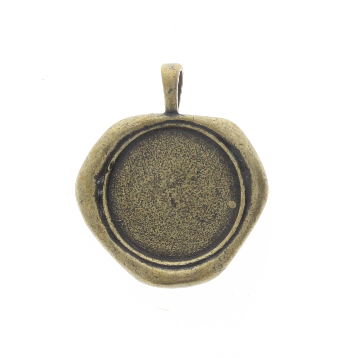 Circle Seal Pendant Charm, ea