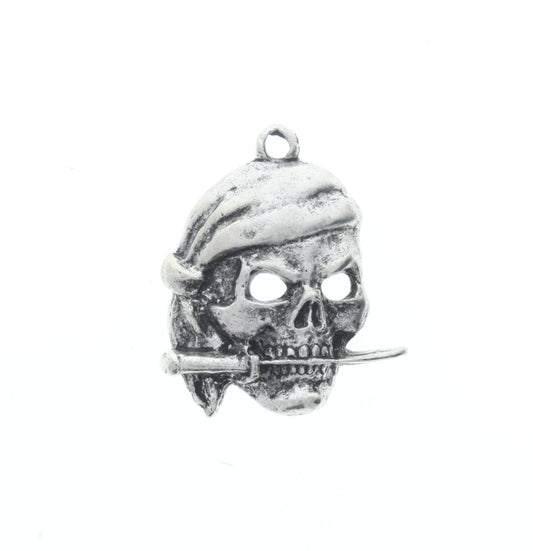 Pirate Skull Pendant, ea