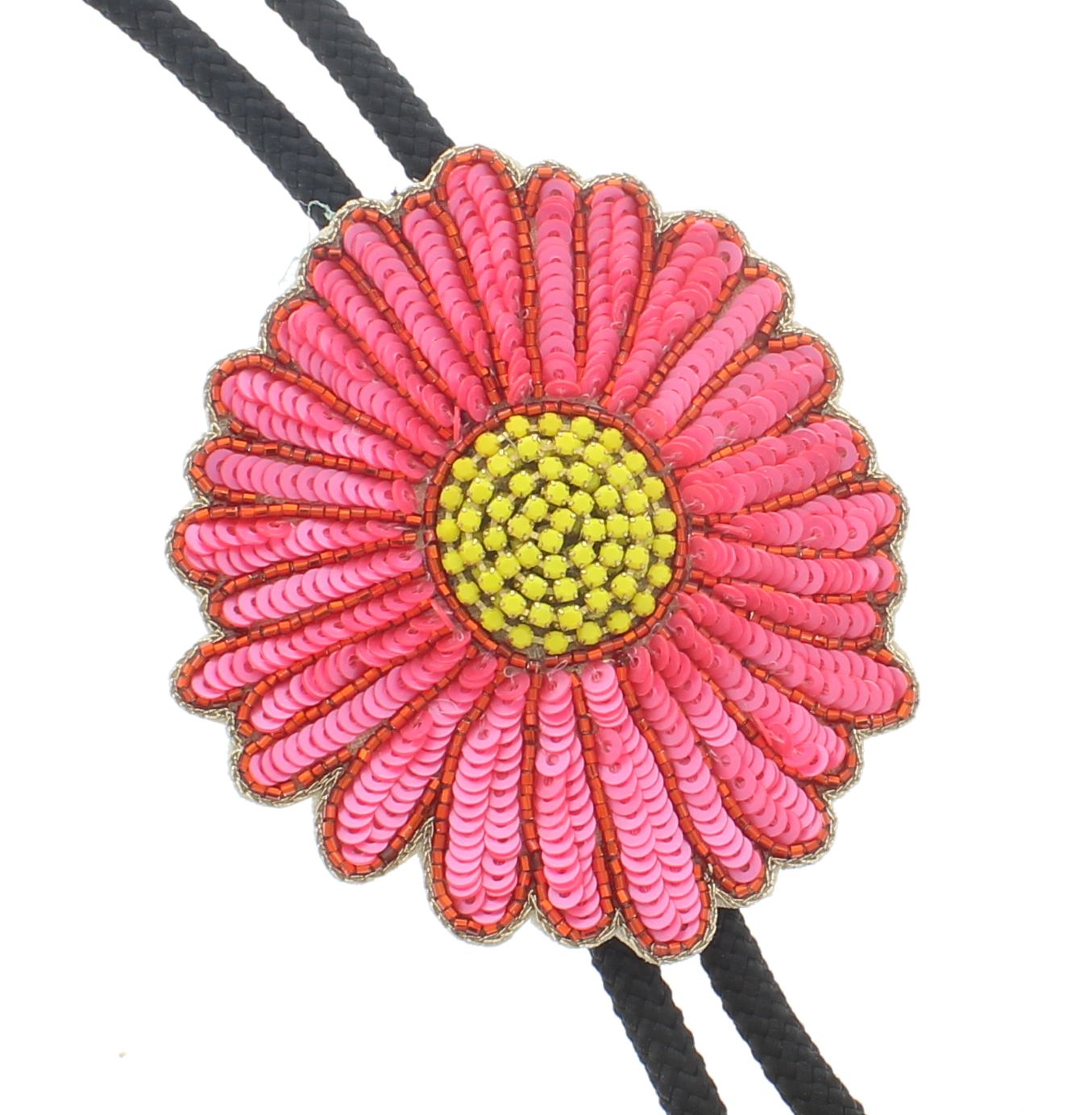 Pink Daisy Bolo Tie, made in USA, each