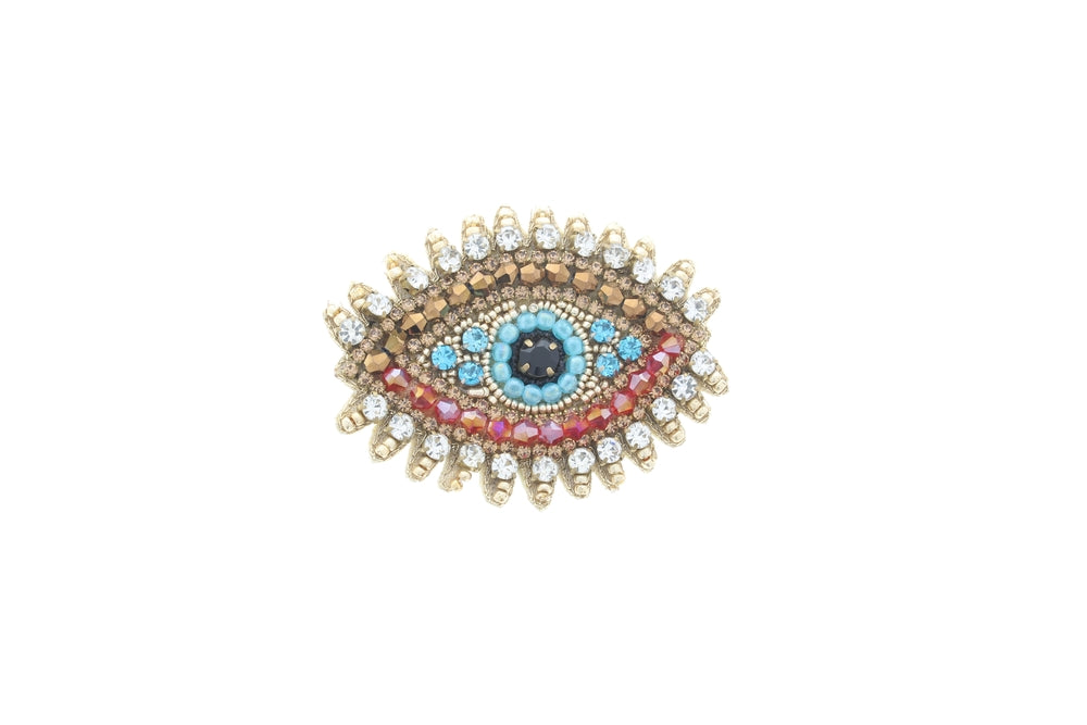 48mm x 62mm Evil Eye Embroidery Pin