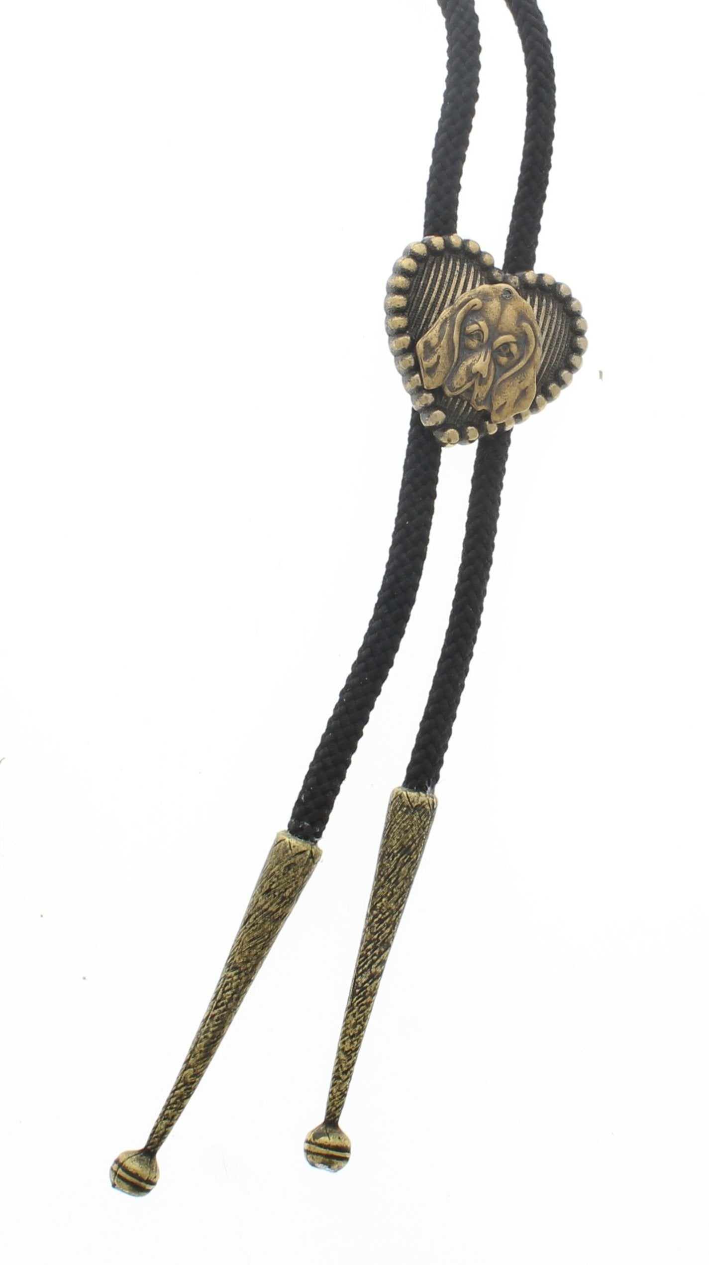 31mm x 32mm Antique Gold Puppy Love Bolo Tie, made in USA, each
