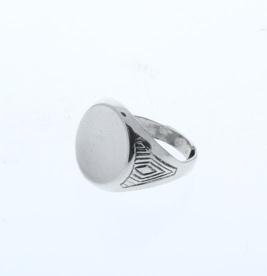 Antique Silver Adjustable Ring Base, ea