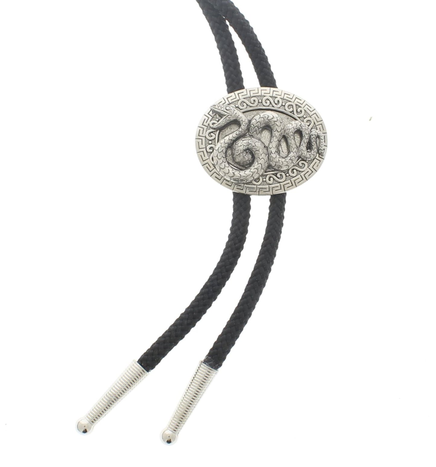 32mm x 38mm Snake Bolo Tie, Nylon cord, made in USA, each