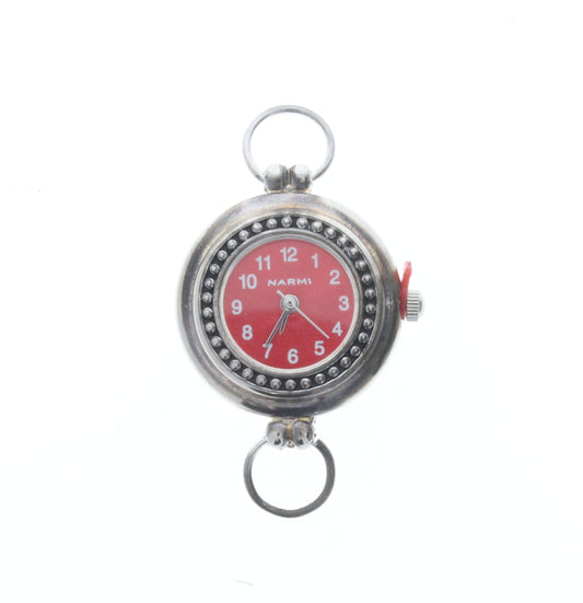 Red Round Geneva Watch Face for Beading- EA