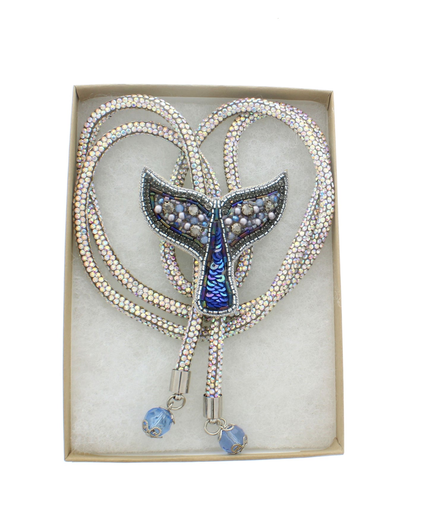 Moby Dick Whale Tail Bolo Tie, made in USA, each