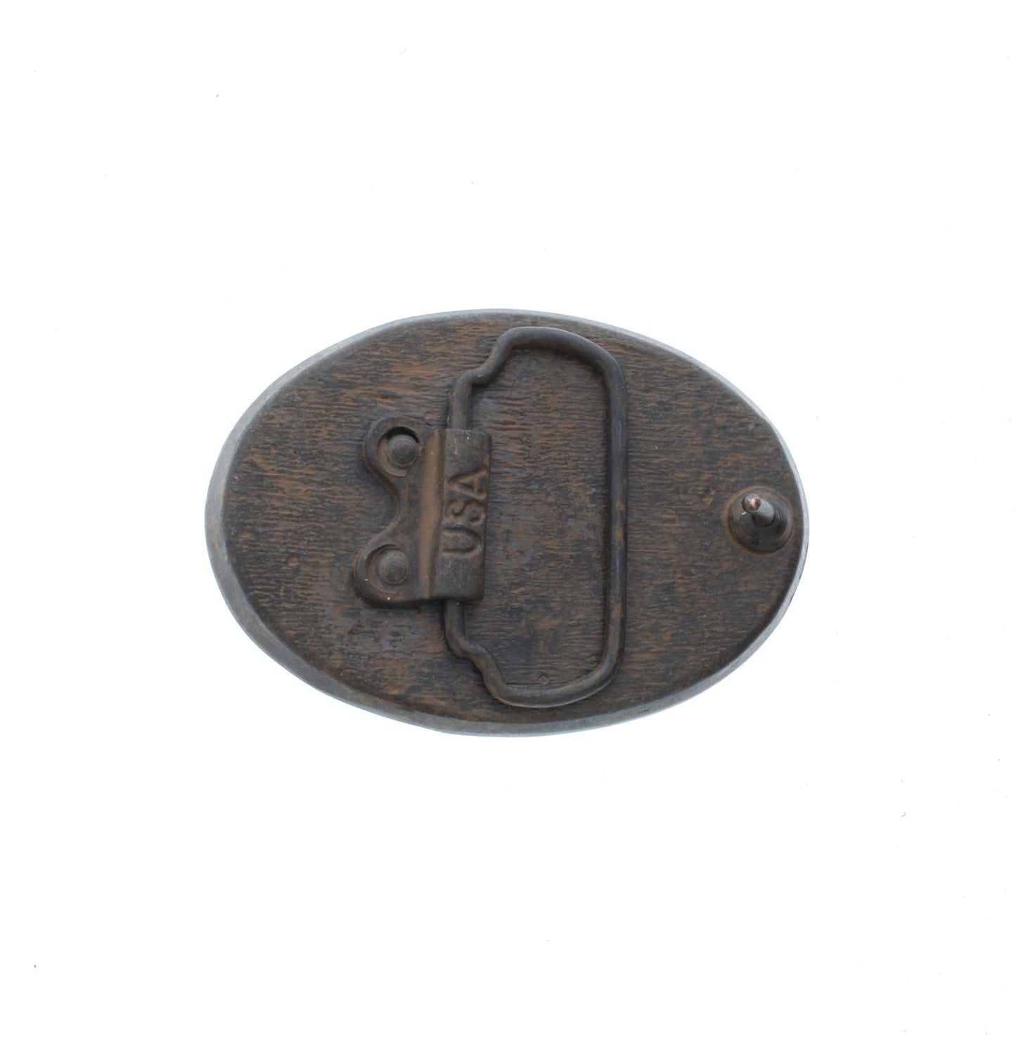 Oval Belt Buckle Base w/Bordered Recessed Flat Center, ea