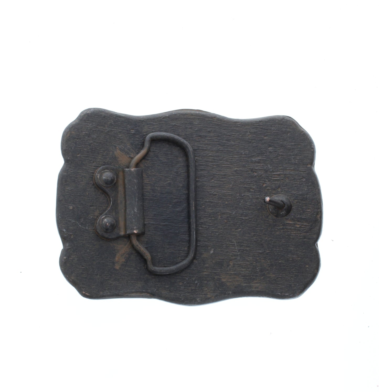 Rectangle Belt Buckle Base w/Scalloped Border, ea