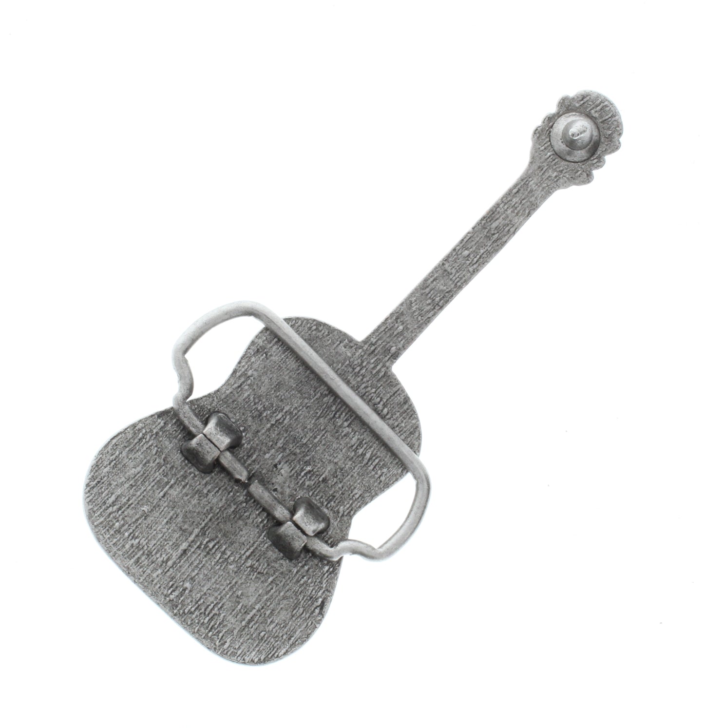 Acoustic Guitar Belt Buckle Base, Antique Silver, each