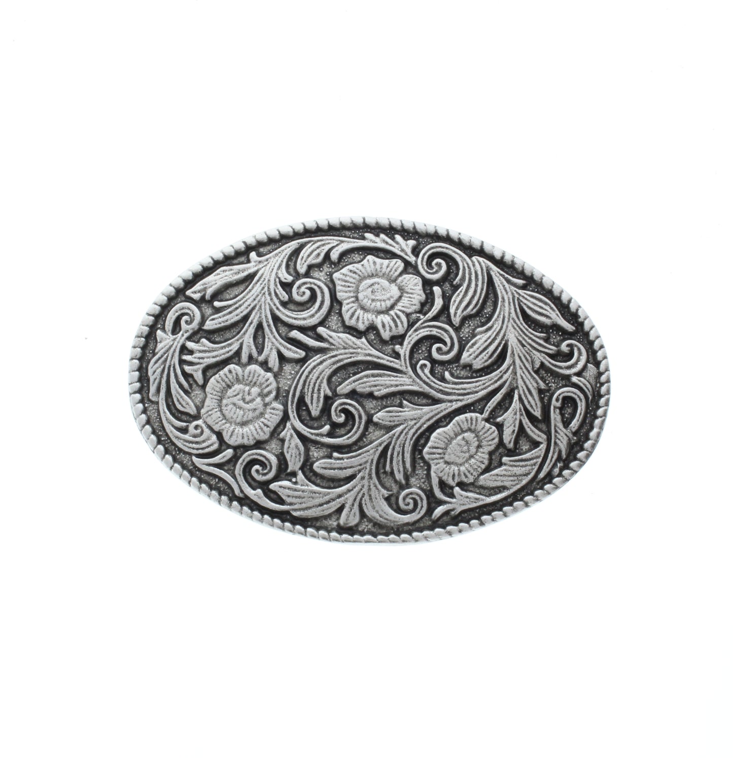 Oval Belt Buckle Base, Antique Silver, ea