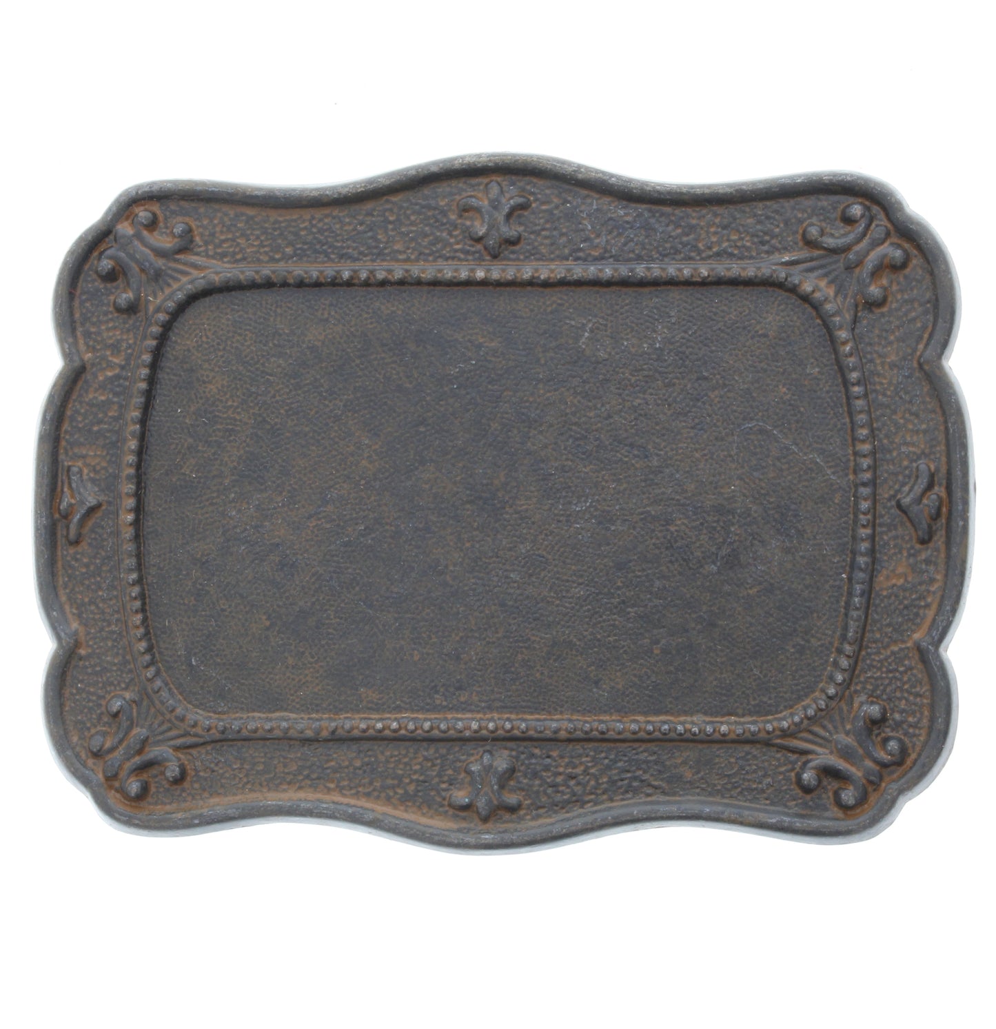 Belt Buckle Base, Fleur de Lis Design, Antique Silver, Copper, Gold, Green Verdigris, or Rustic Brown, Made in USA, Each