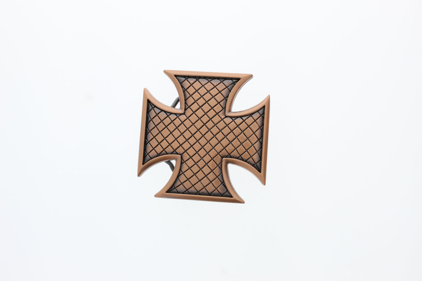 Grid Iron Cross Belt Buckle, Antique Copper, each