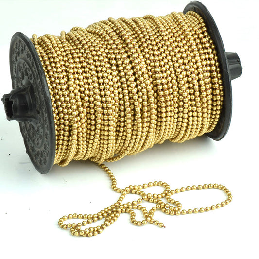 Ball Chain, gold brass, 2.4mm  100 foot roll