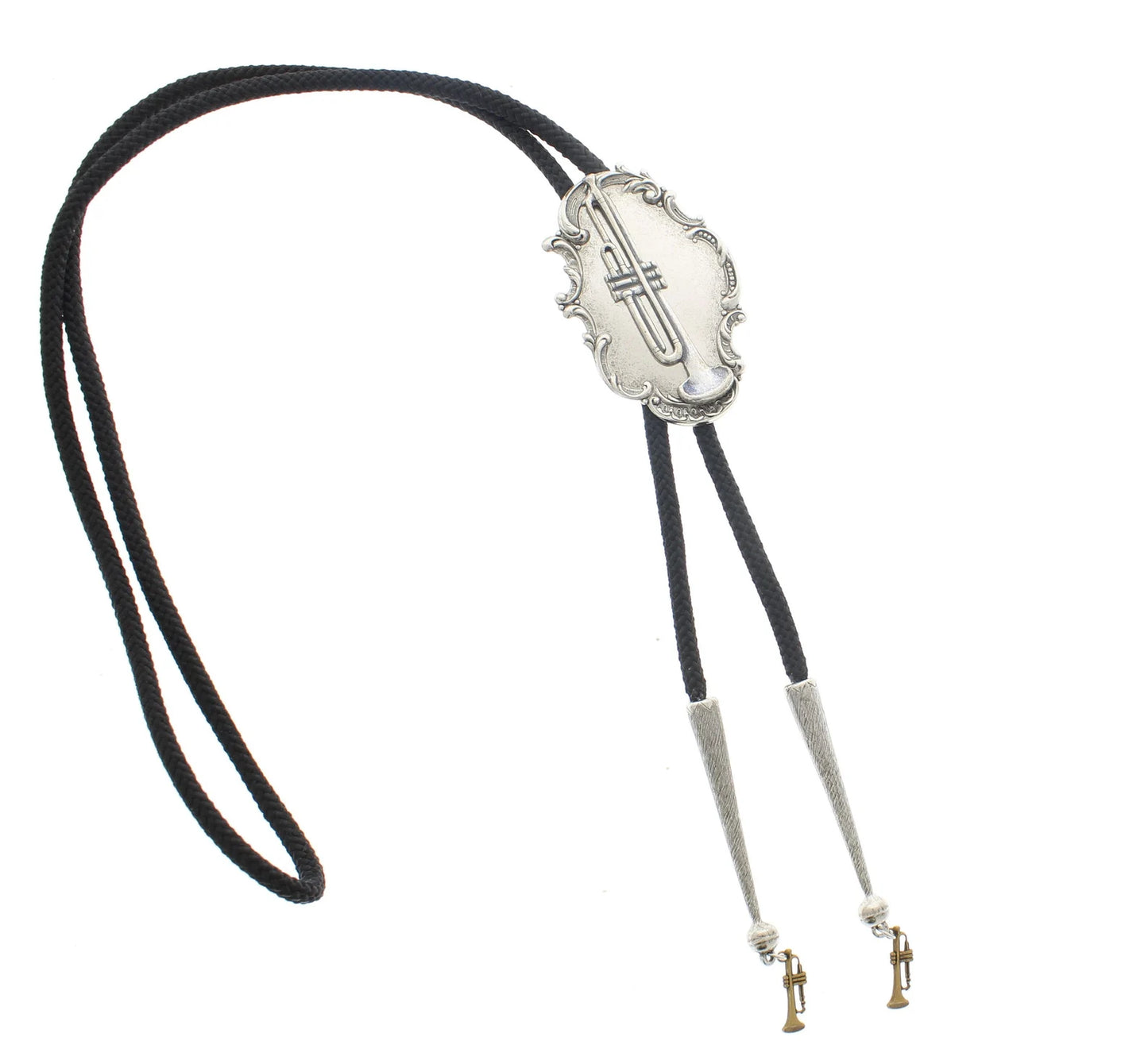 Trumpet Bolo tie, matching tips , made in USA