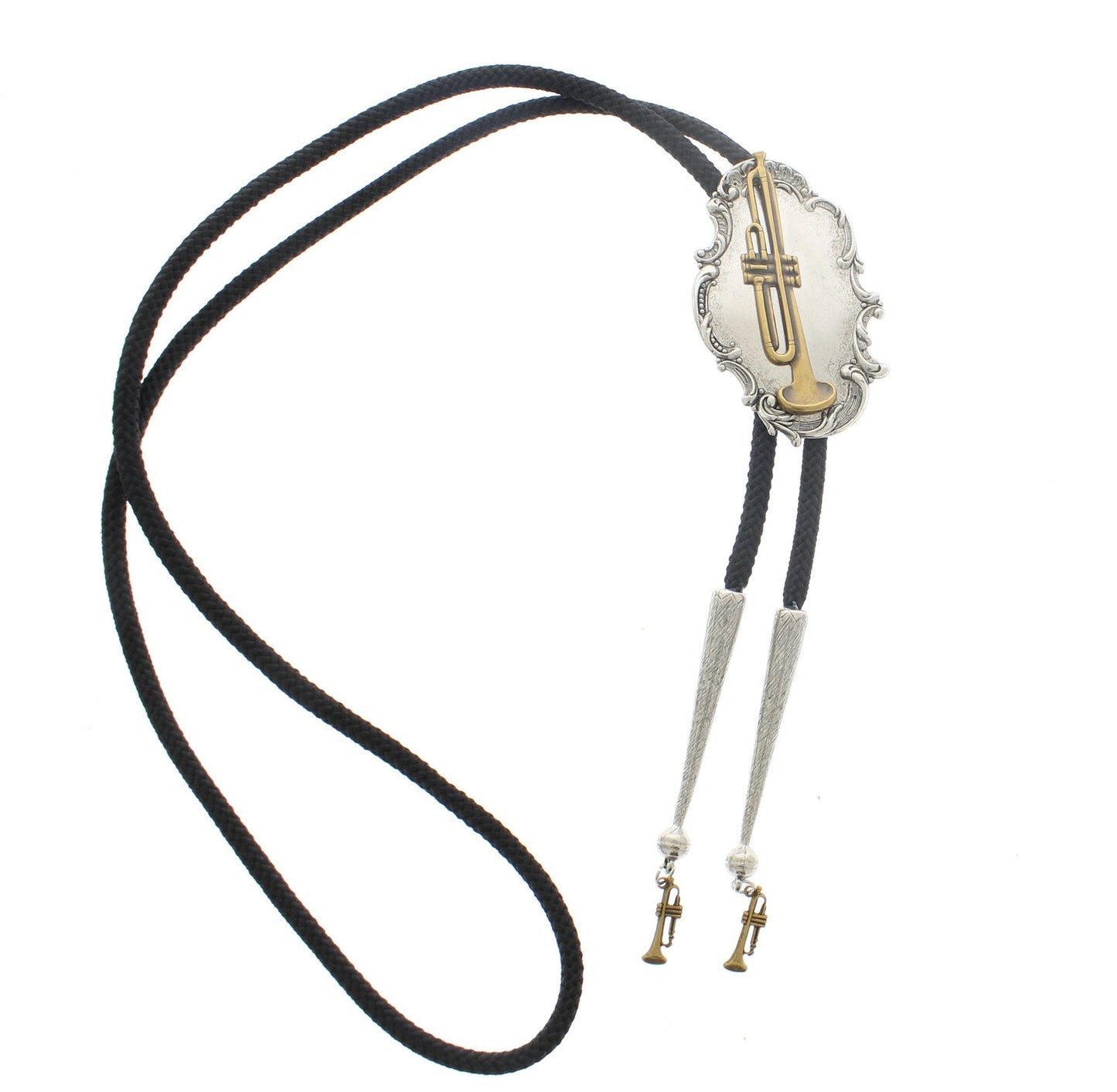 Trumpet lovers Bolo tie, matching tips , made in USA