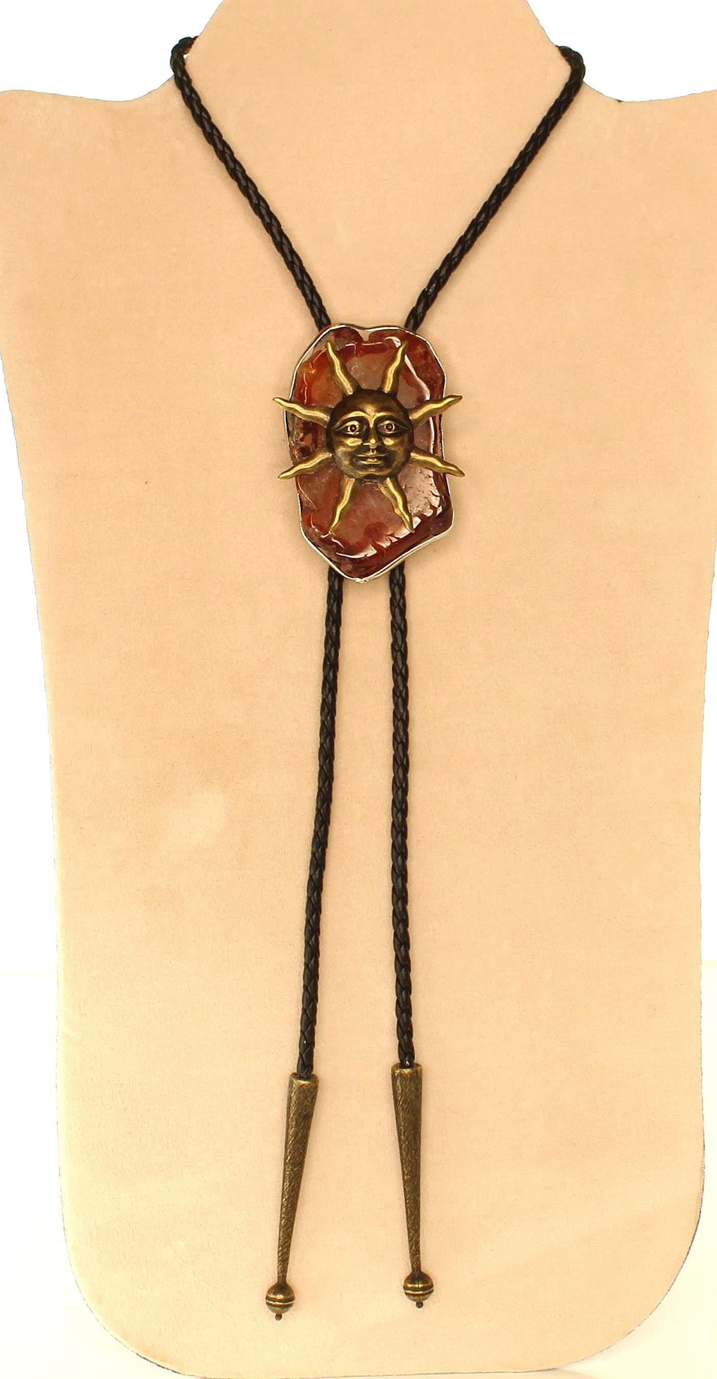 Golden Sunburst Bolo Tie, made in USA, each