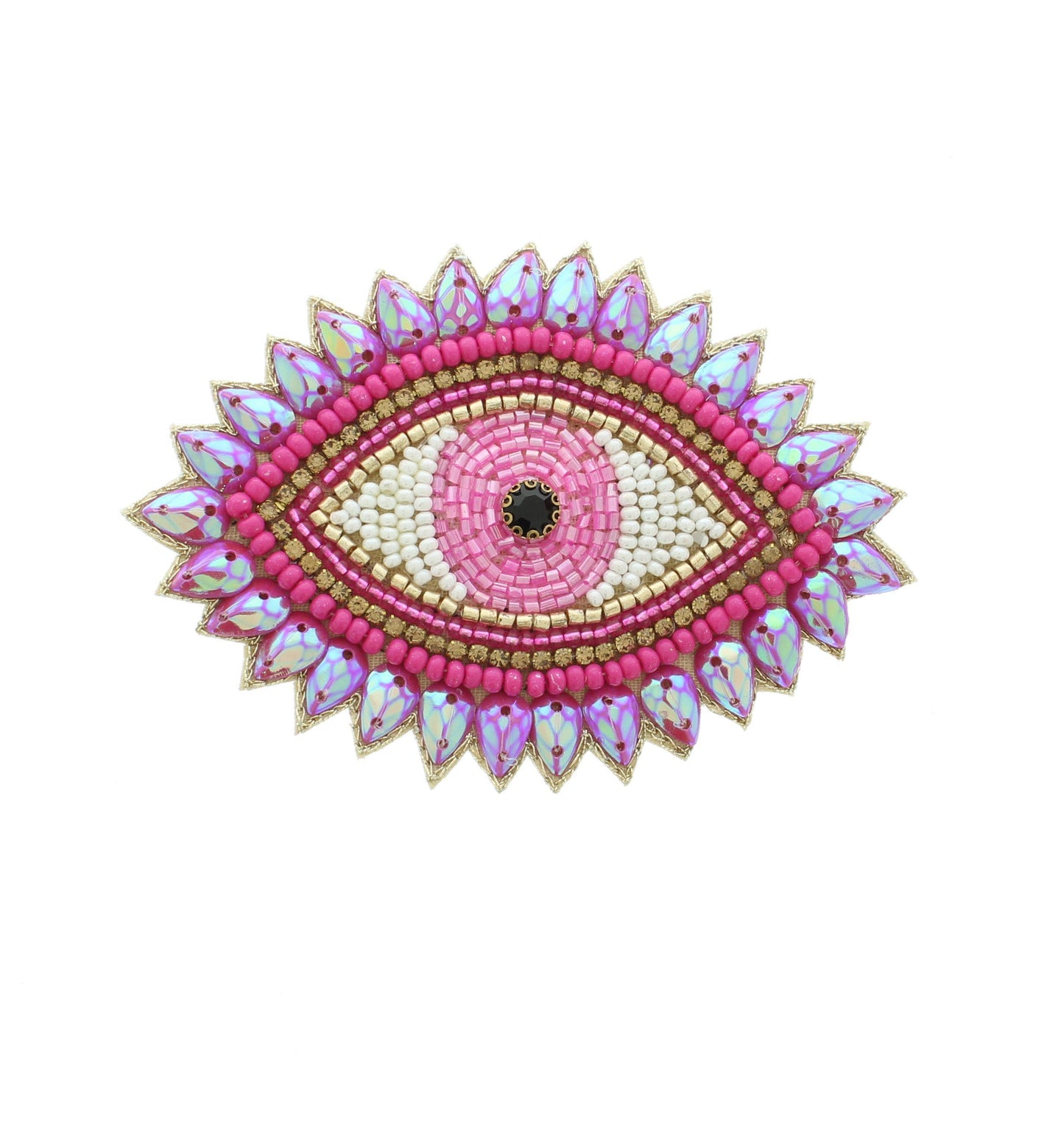 61mm x 89mm Pink Evil Eye Scarf Slide, made in USA, each