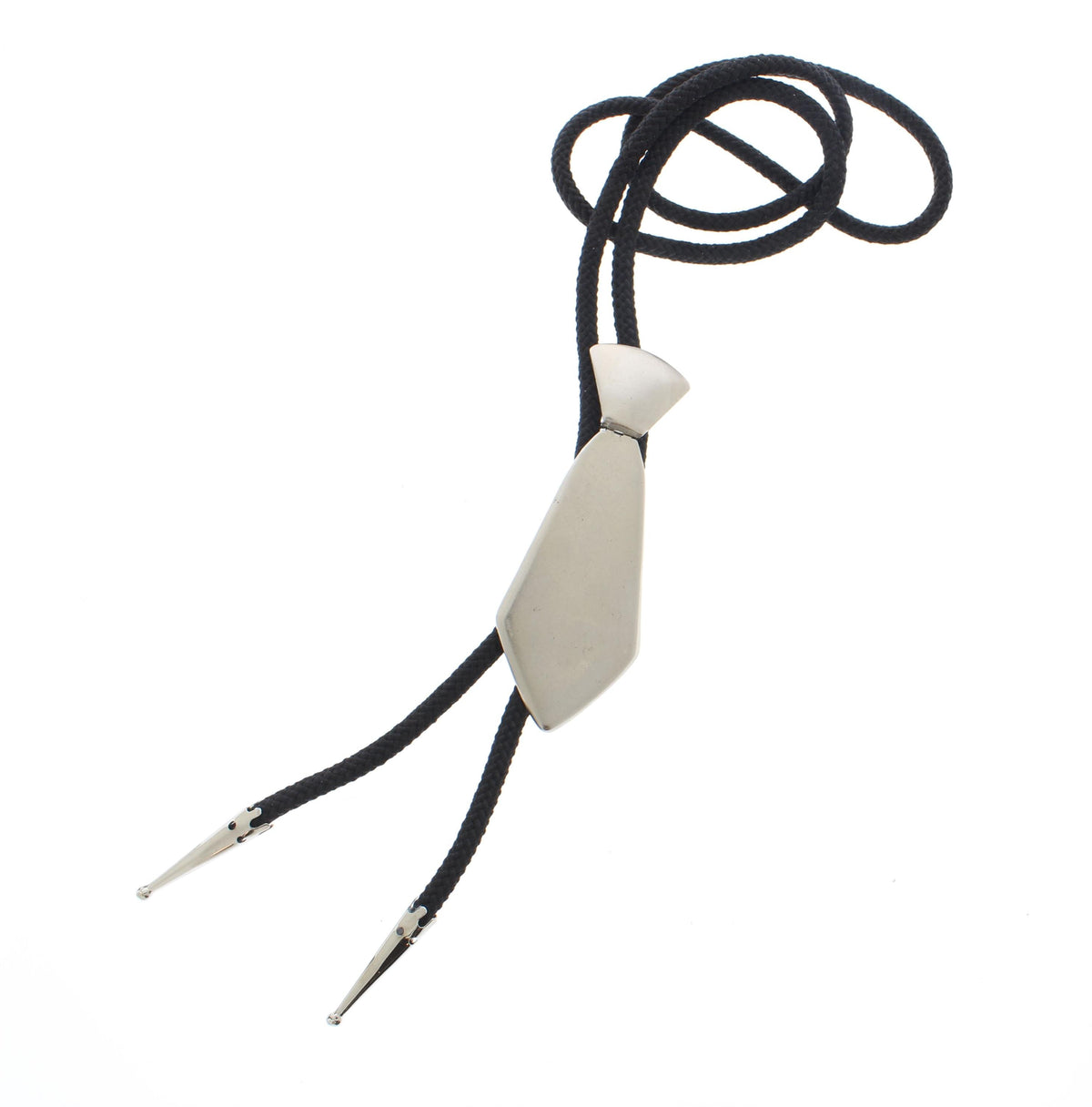 Silver Necktie Bolo Tie, made in USA, each