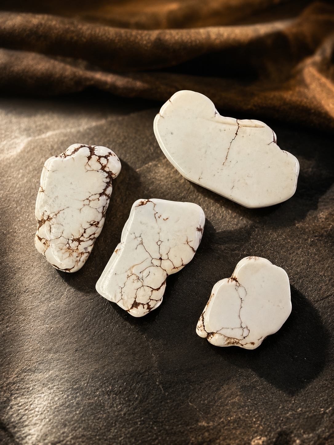 Natural White Magnesite Slabs for Jewelry Making | Polished Magnesite Cabochons | Wire Wrapping Stone | Pendant Supply | HHH