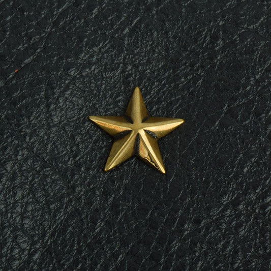 13mm Star, Antiqued Gold Metal Stamping, -pk/6