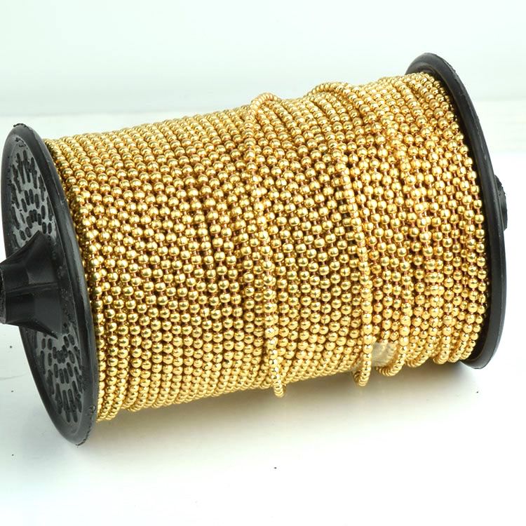 Ball Chain, gold brass, 100 ft roll