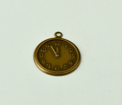 Clock Face Charm, package of 6