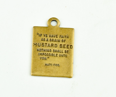 Mustard Seed Scripture charm 6 ea