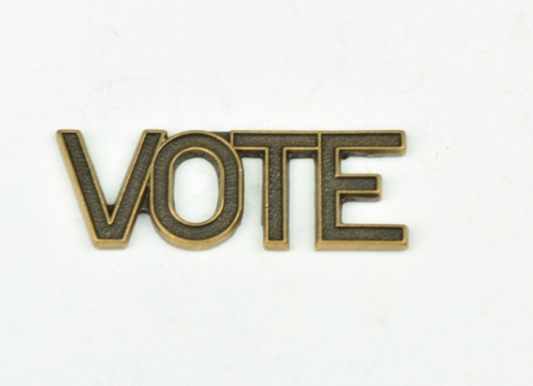 Vote Charm antique Gold finish sold  6 each