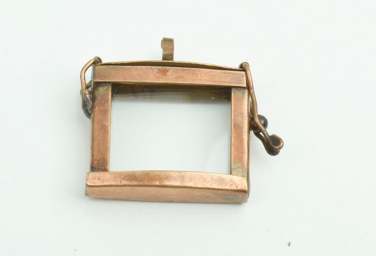 Locket top open Vintage copper finish , sold 2 each per package