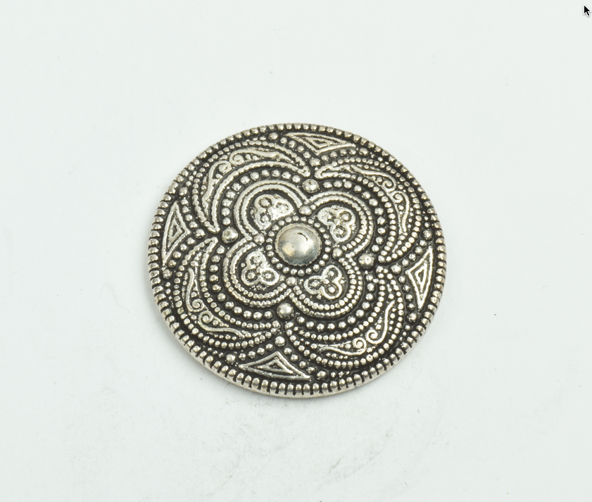 30mm Byzantine Style Vintage Button Top, 2 each