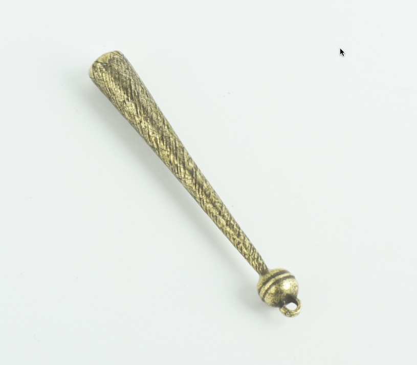 Bolo Tip Cast zinc, 60mm, with ring on end 2 each Brass ox finish
