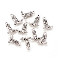 21mm Cowboy Hat Charm, Antique Silver finish, Pack of 6