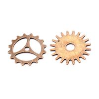 Steampunk Watch Parts Gears CogWheel Charm Assortment, Mixed size, Antique Gold, Pack of 24