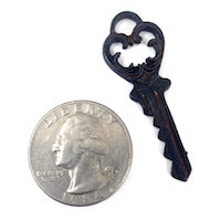 42mm Rustic Filigree Key, rusty finish ea