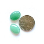 18mm Natural Aventurine Gemstone Cabochons, SemiPrecious Green Oval Cab, Flat Back, 18x13mm, pack of 6