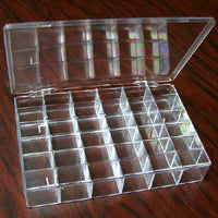 10" x 6.5" Clear Plastic Bead-n-Findings Storage Box, ea
